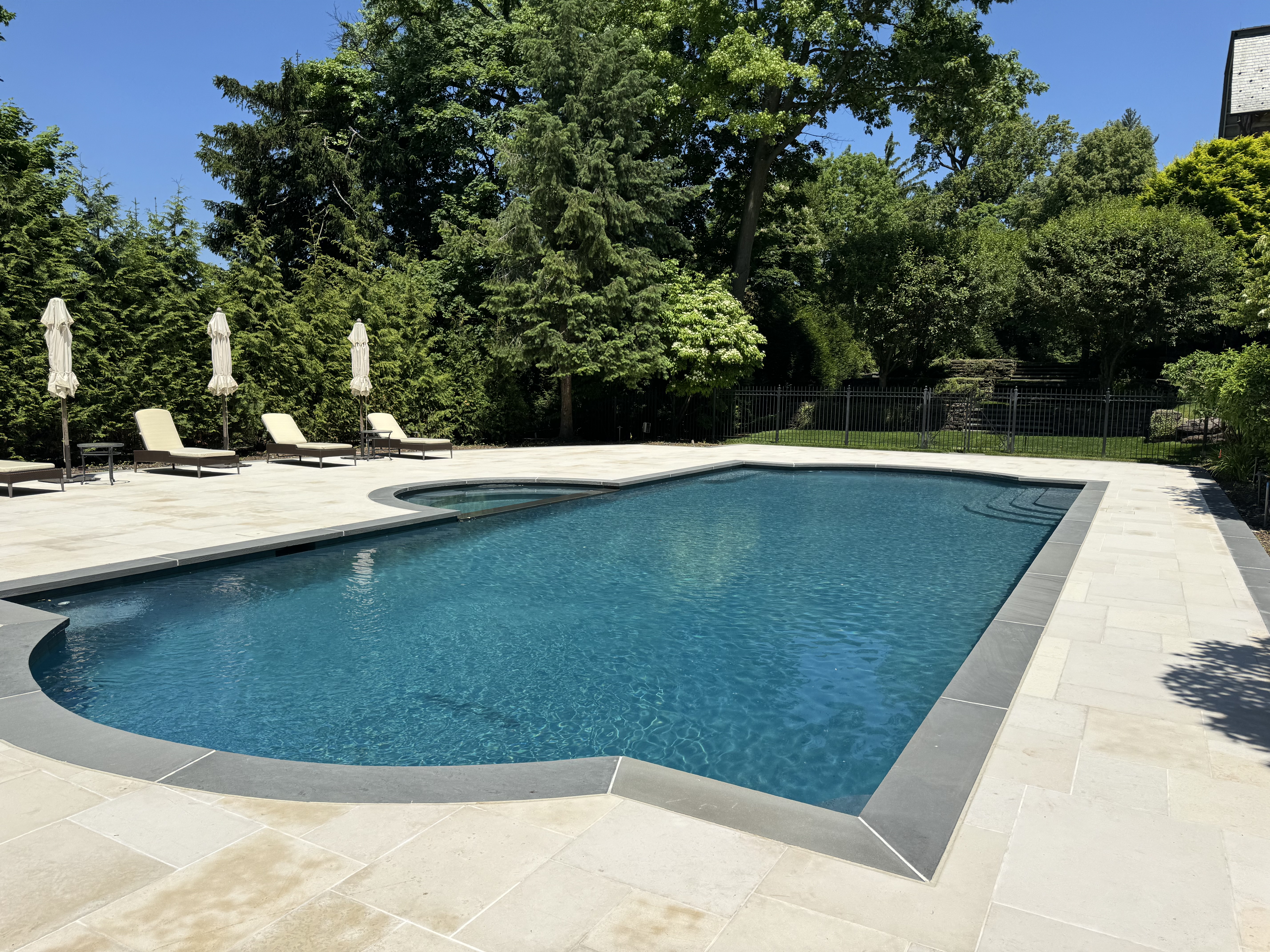Modern pool with clean lines